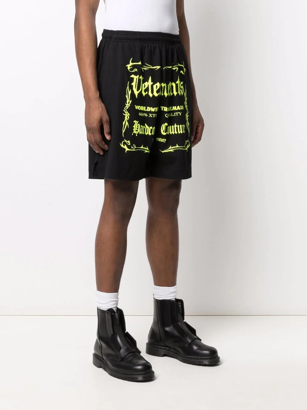 logo graphic-print track shorts - 4