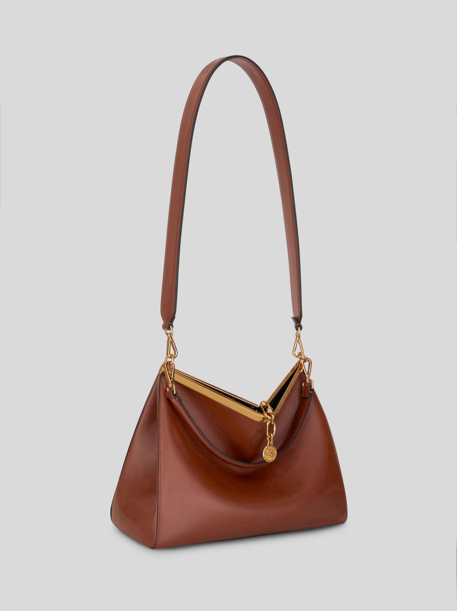 LARGE LEATHER VELA BAG - 7