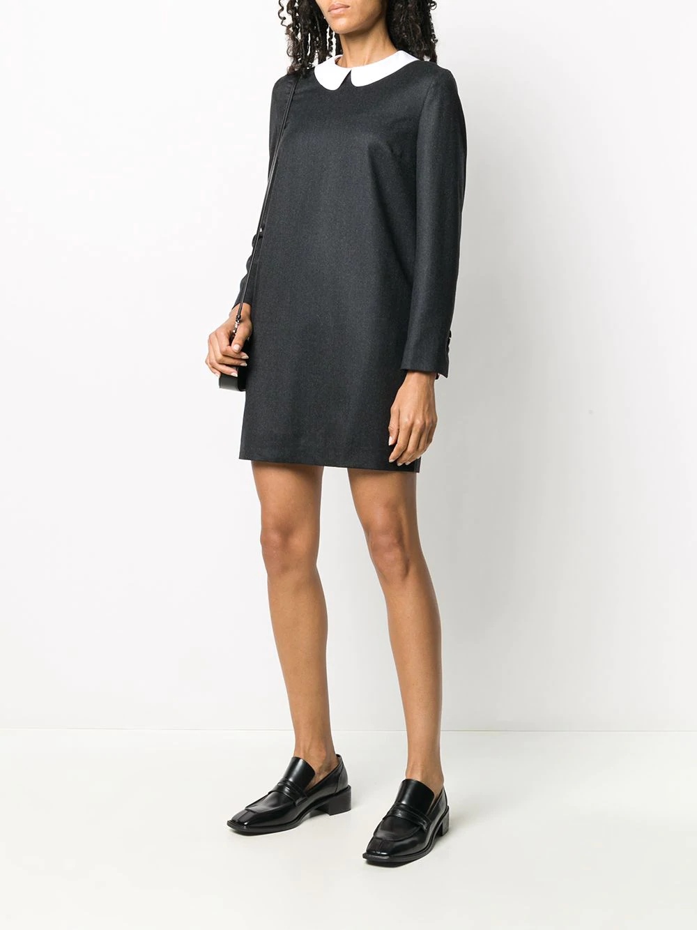 peter pan collar shift dress - 2