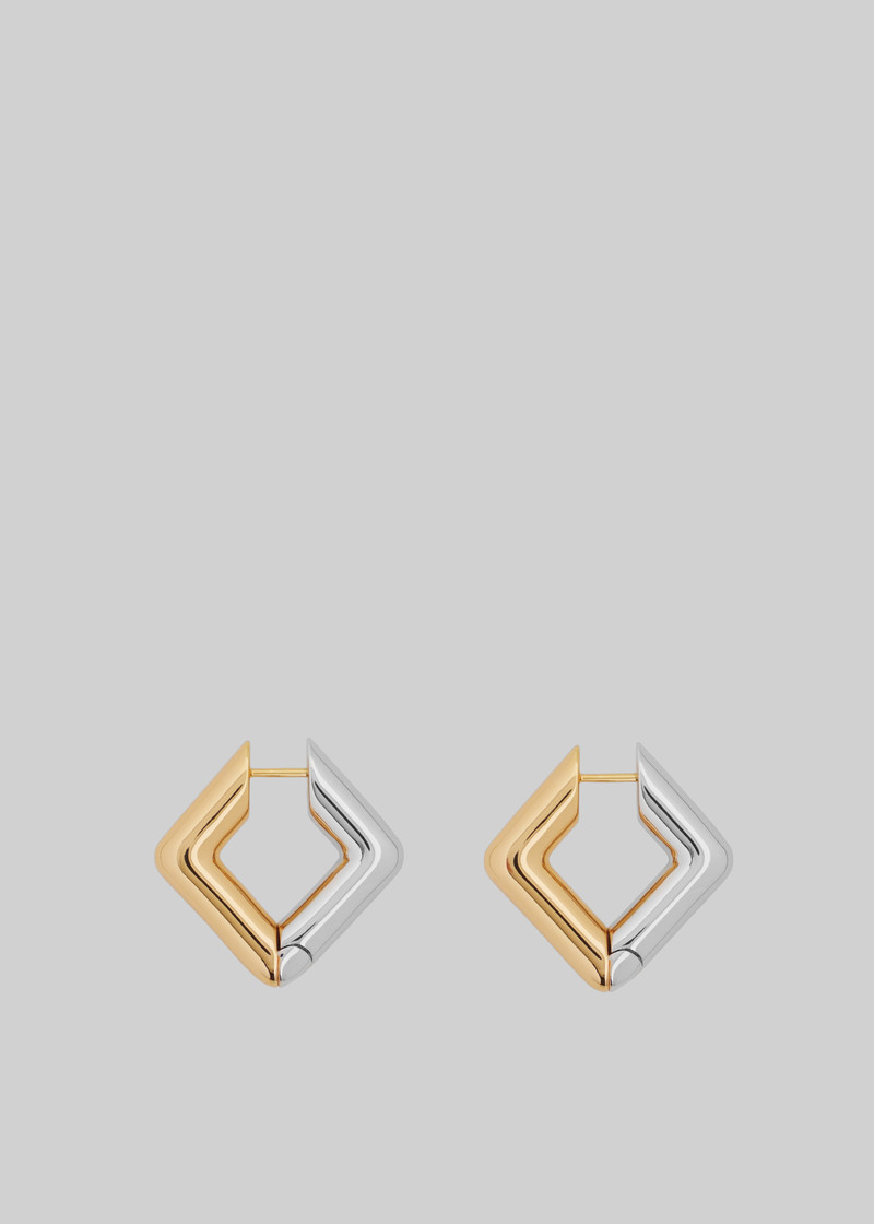 Bevza Square Earrings - Golden/Silver 3