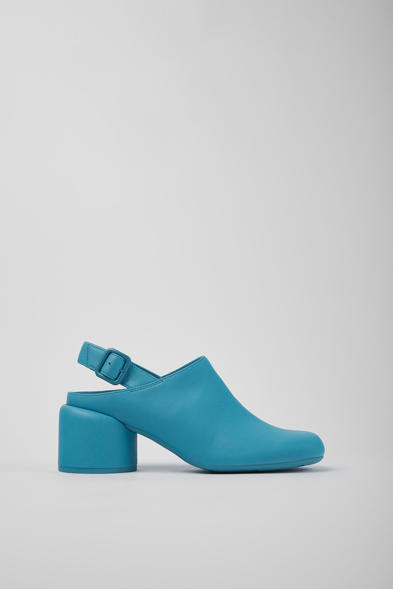 Niki Blue leather heels for women 1