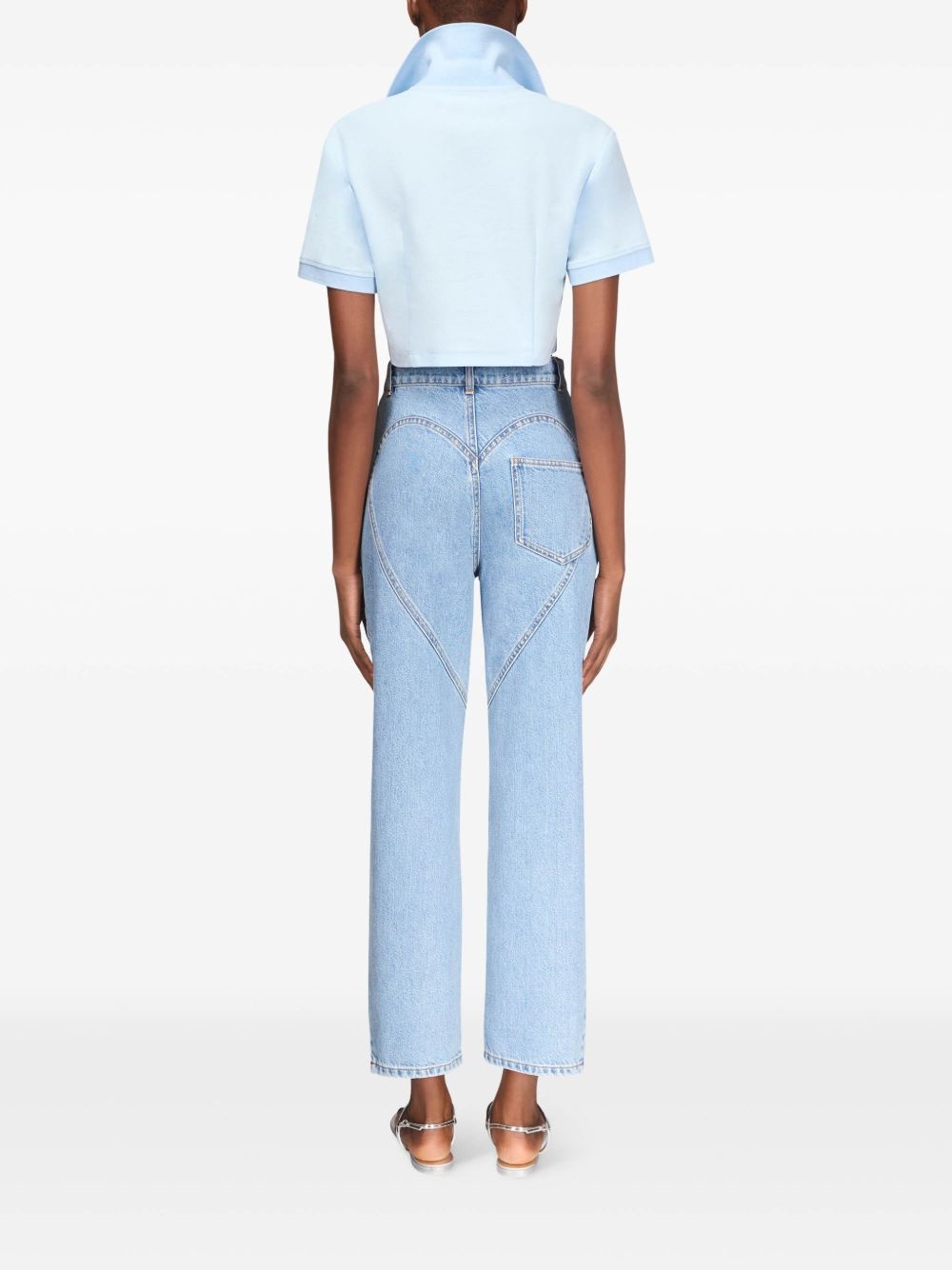 crystal-embellished cropped polo - 5