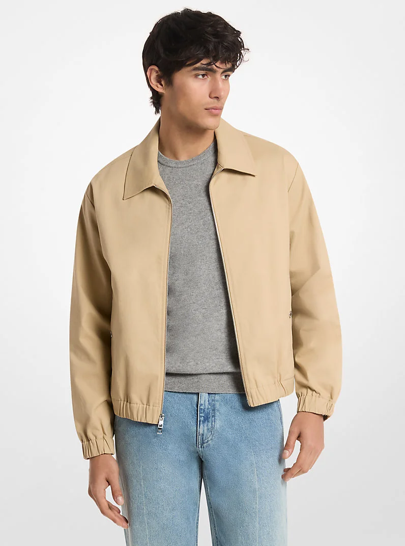 Cotton Blend Blouson Jacket - 1