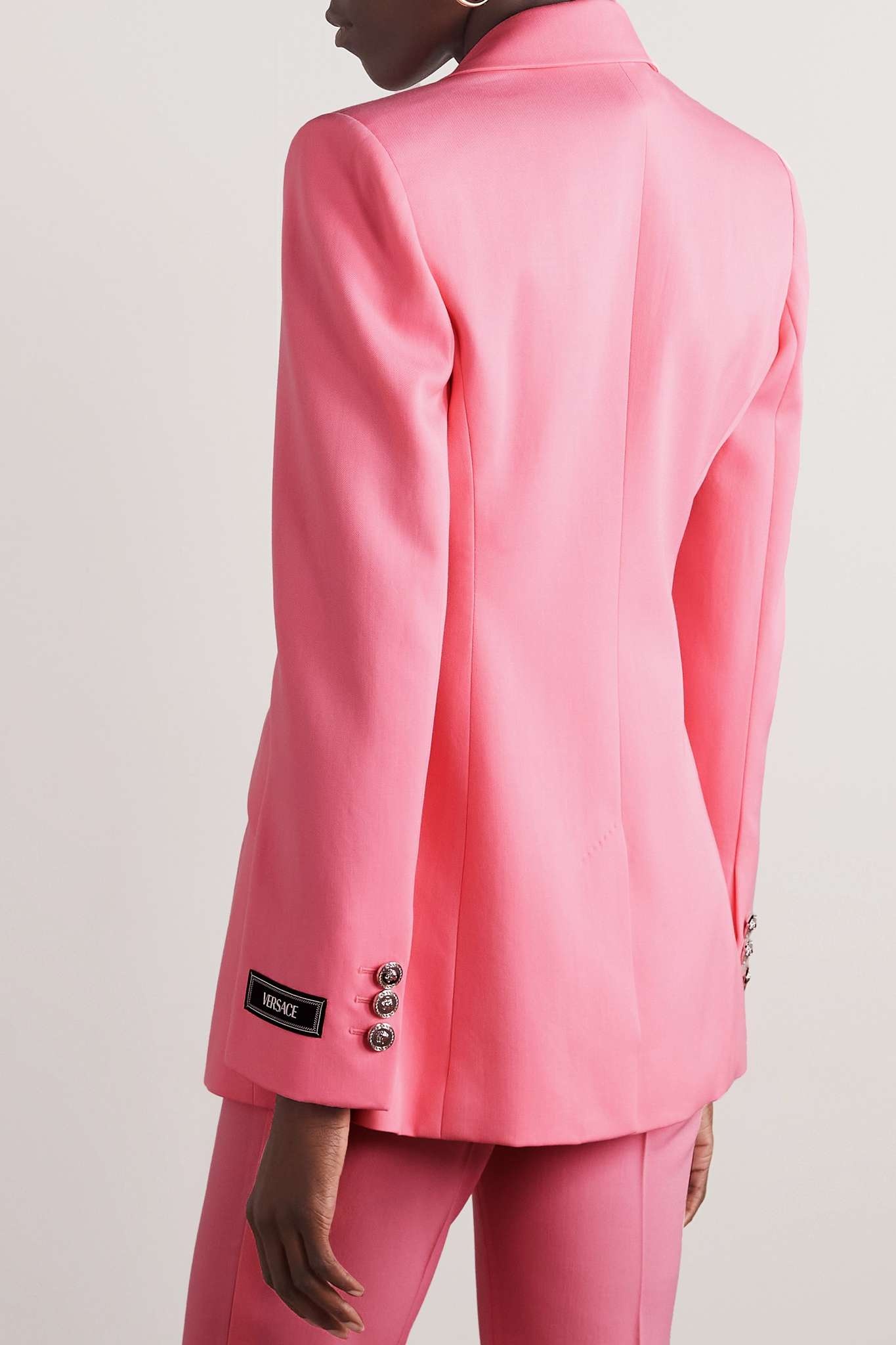 Appliquéd wool-twill blazer - 4