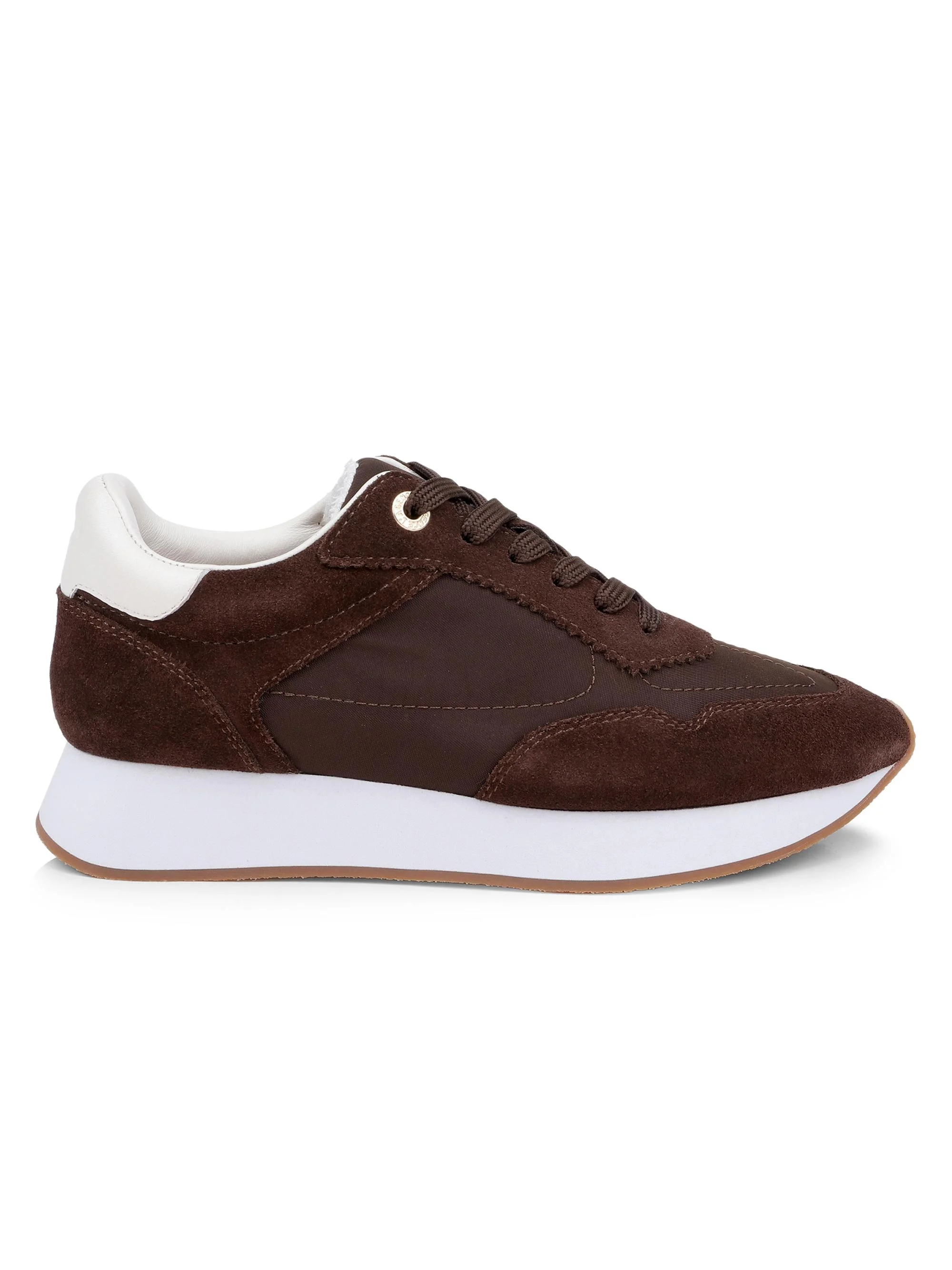 Women's Deepa Suede & Mesh Low-Top Sneakers - Chocolate - 1