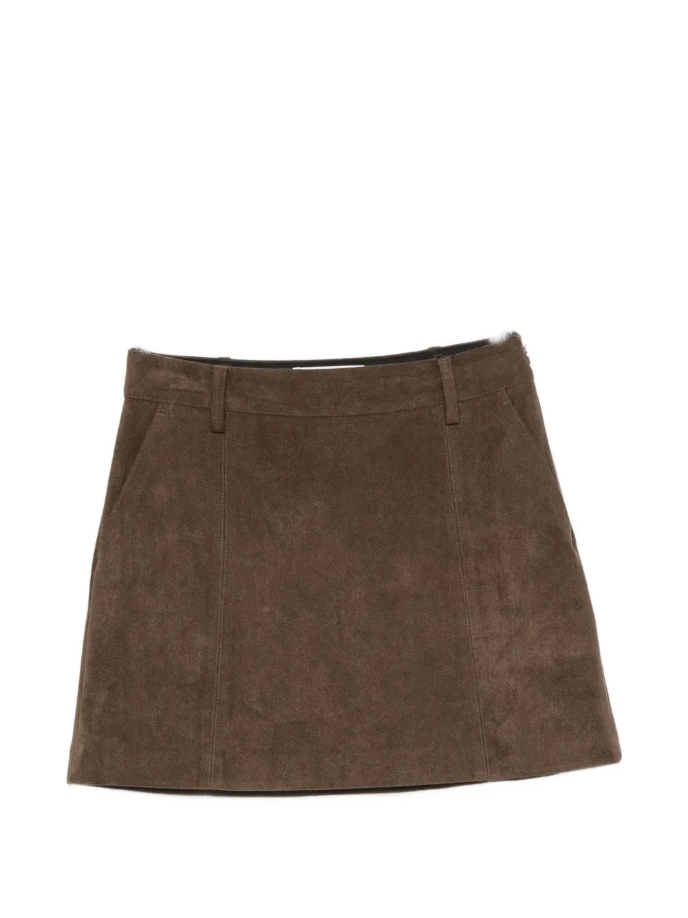 Suede effect mini skirt - 1