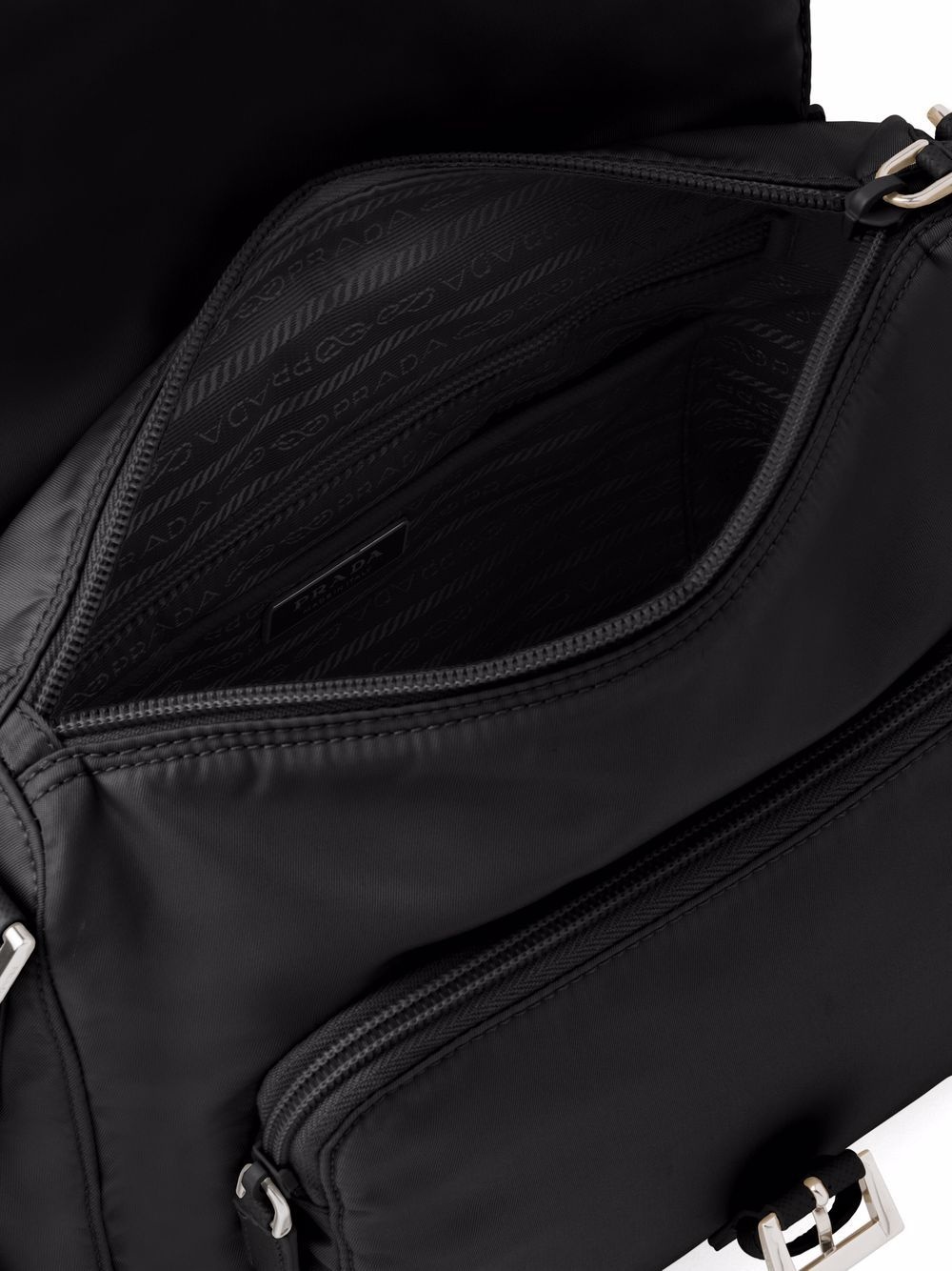 Re-Nylon triangle logo-plaque shoulder bag - 4