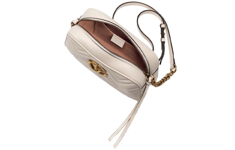 (WMNS) Gucci GG Marmont Small Shoulder Bag 'White' 447632-DTD1T-9022 - 6