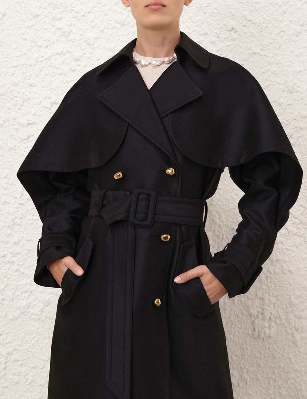 CAPE TRENCH COAT - 5