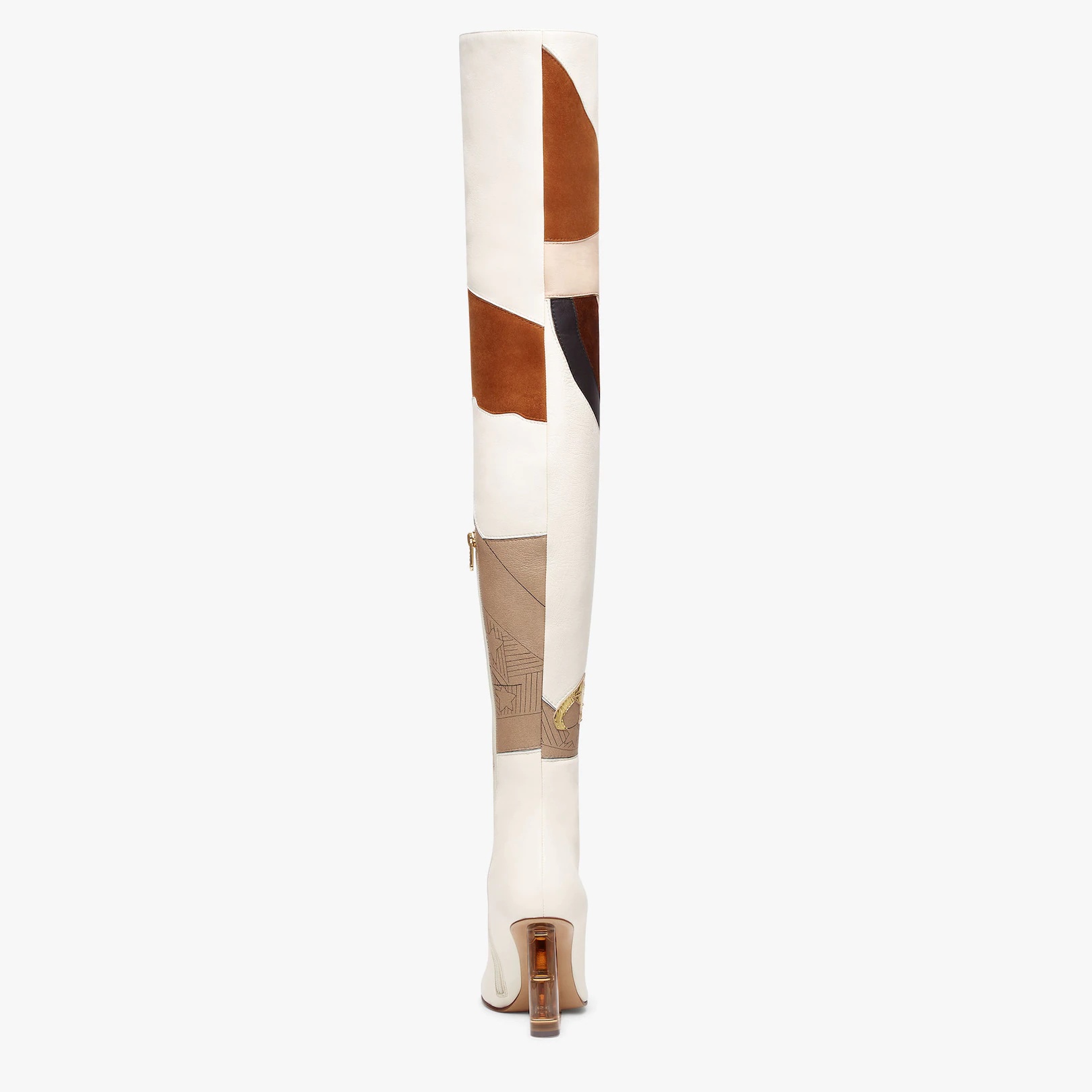 Multicolor nappa leather over-the-knee boots - 3