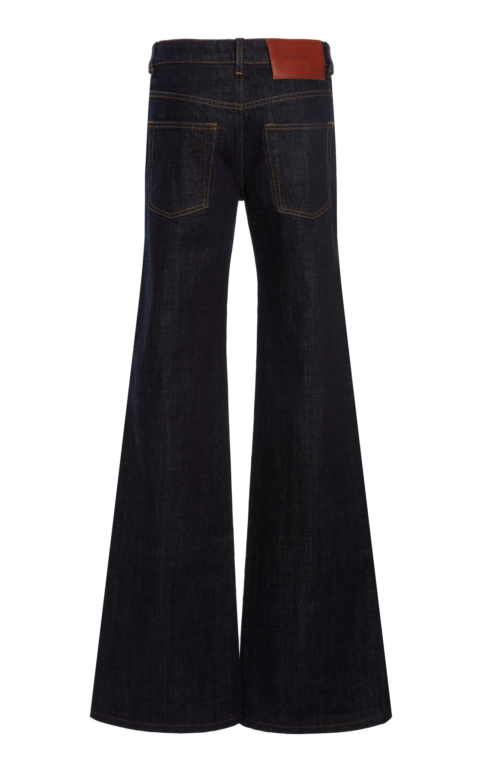 Rigid Low Rise Flared Leg Jeans dark wash - 2