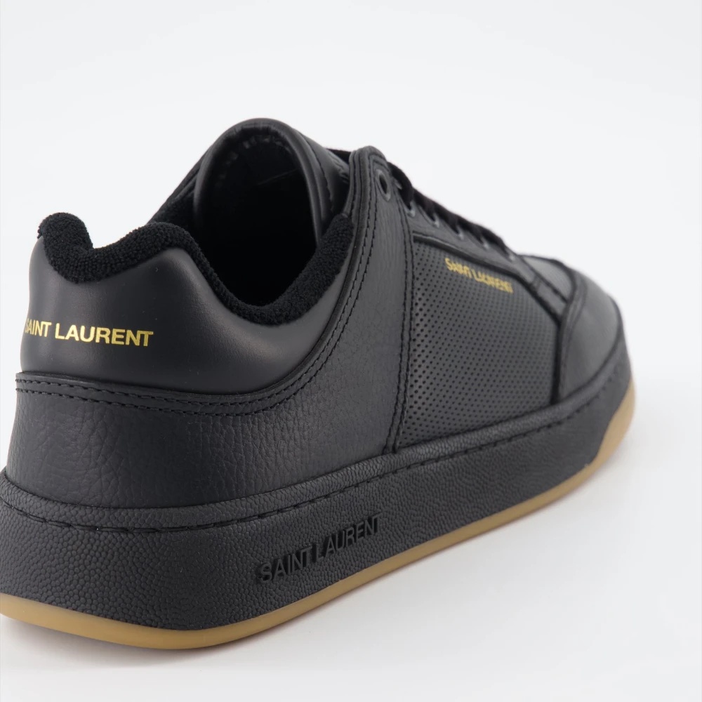 SAINT LAURENT LACE-UP LEATHER BICOLOR SNEAKERS | miinto