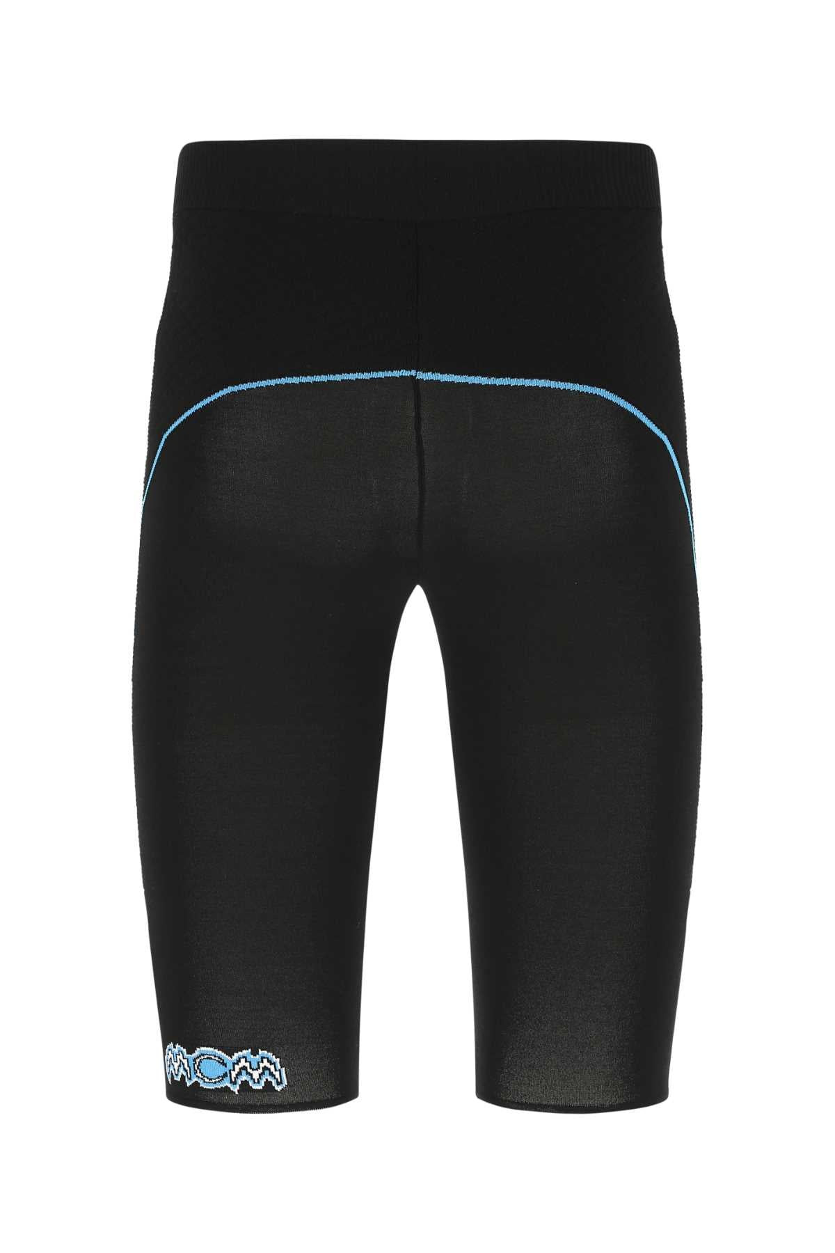 Mcm Men Black Viscose Blend Leggings - 2