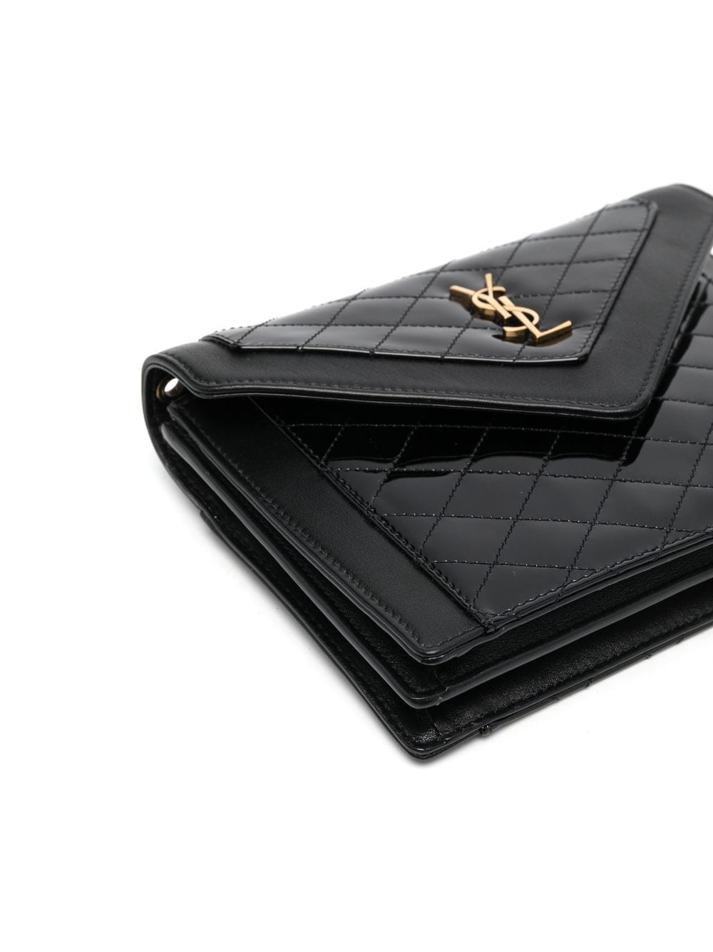 logo-plaque clutch bag - 5