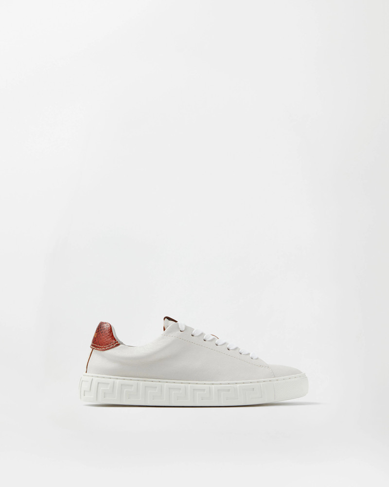 Greca Leather Sneakers 1