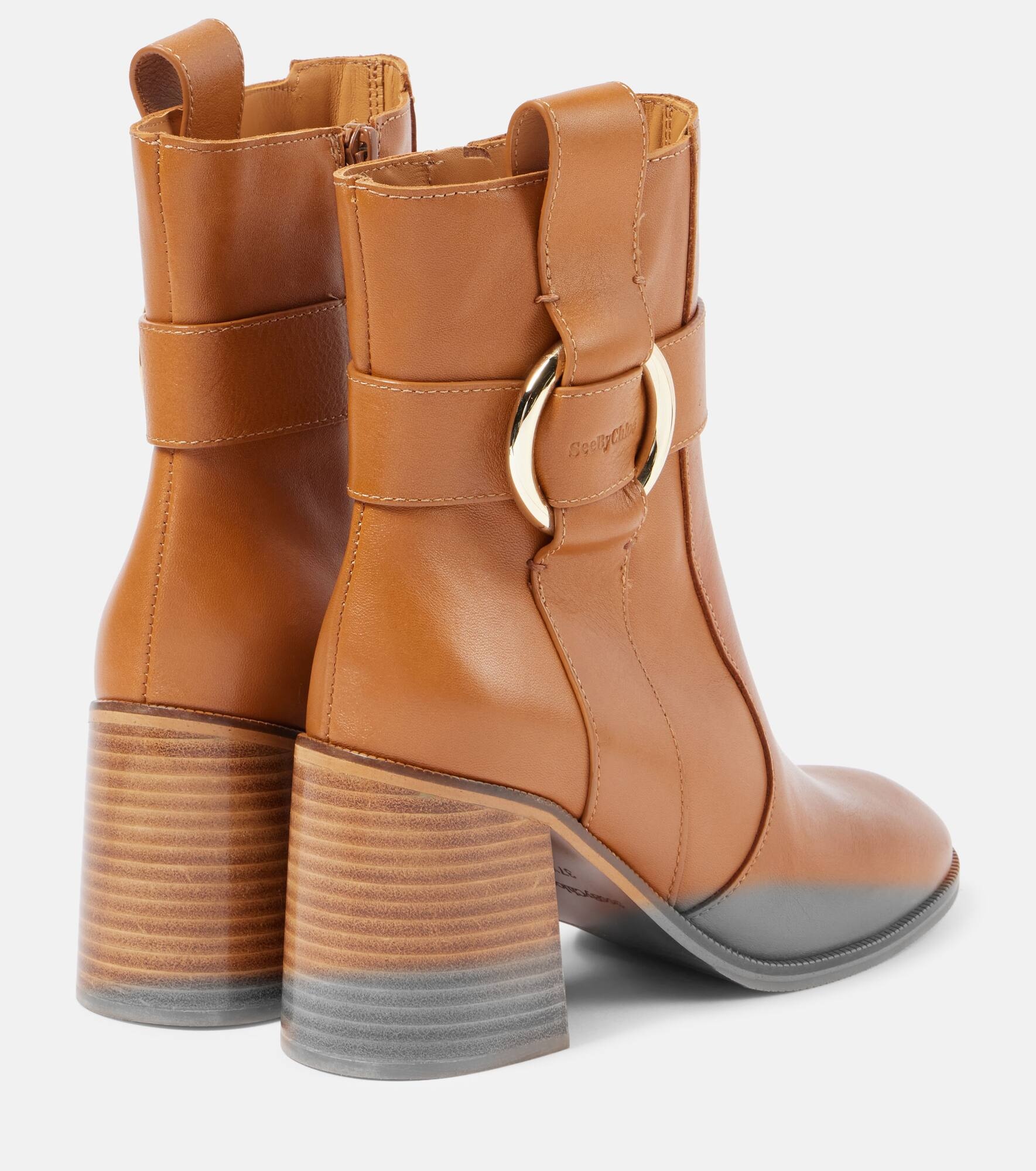 New Ring 80 leather ankle boots - 3