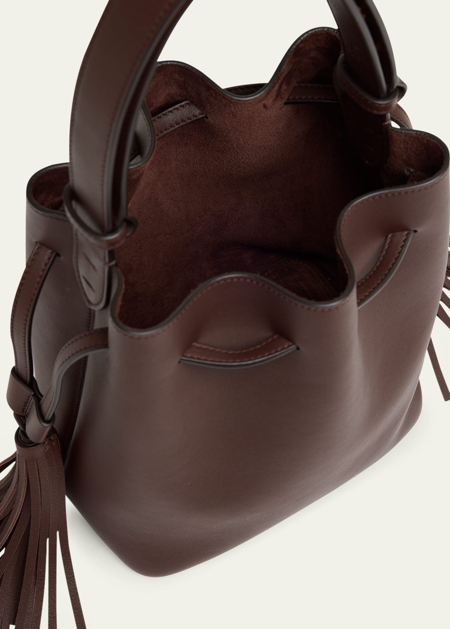 So Seau Tassel Leather Bucket Bag - 3