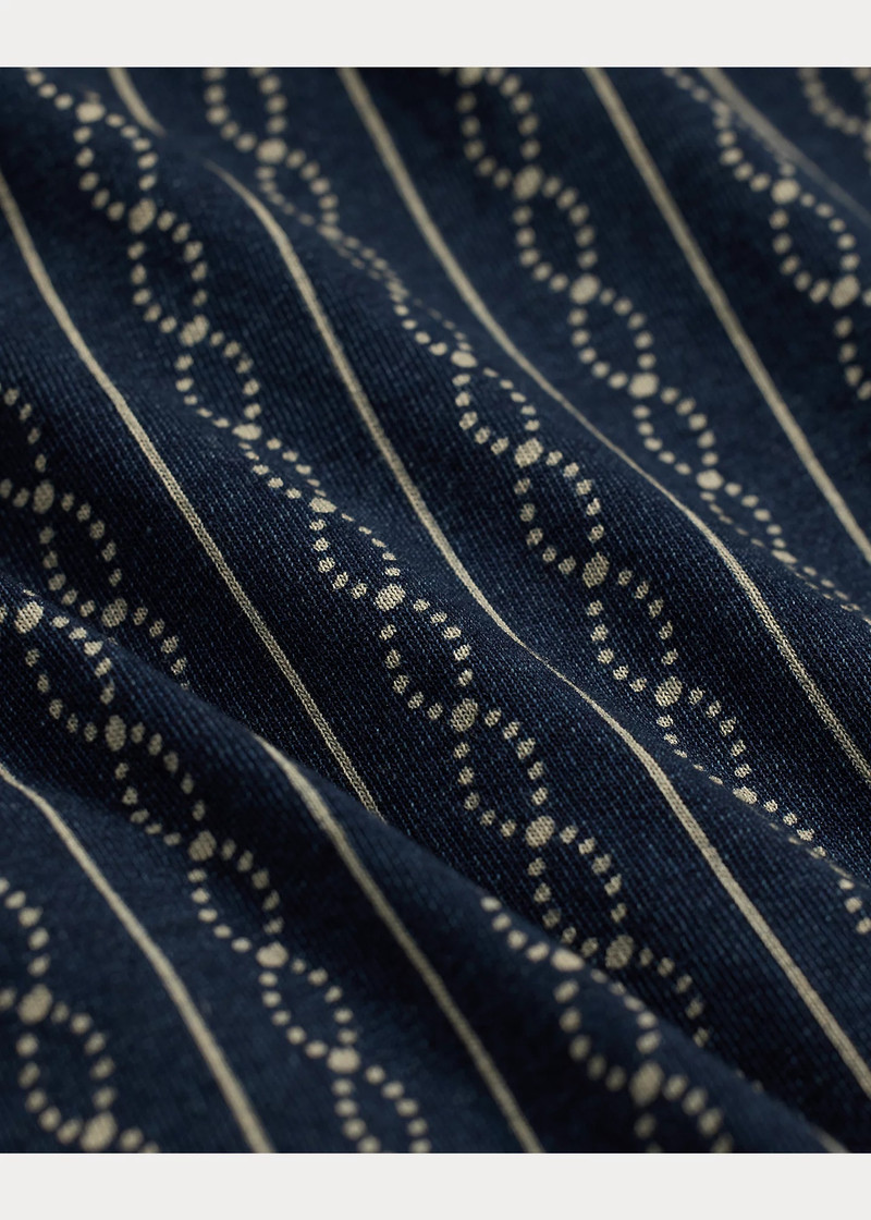 Indigo Print Jersey Camp Shirt 4
