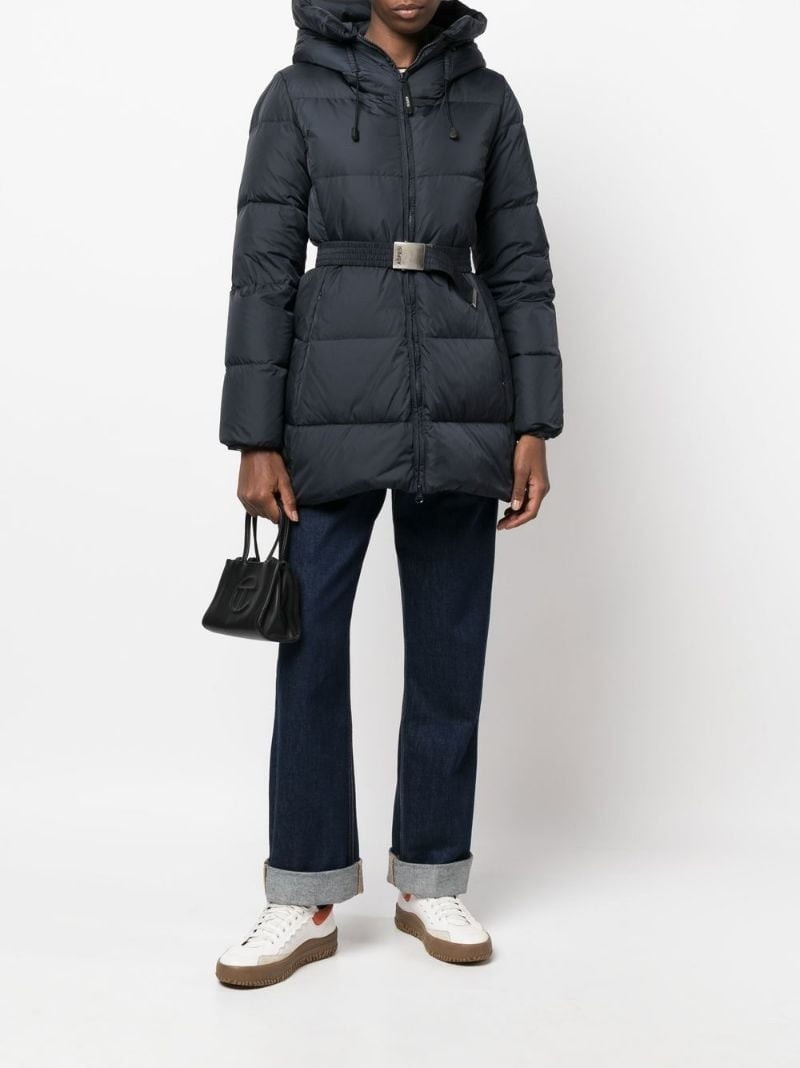 Aspesi belted quilted coat outlook