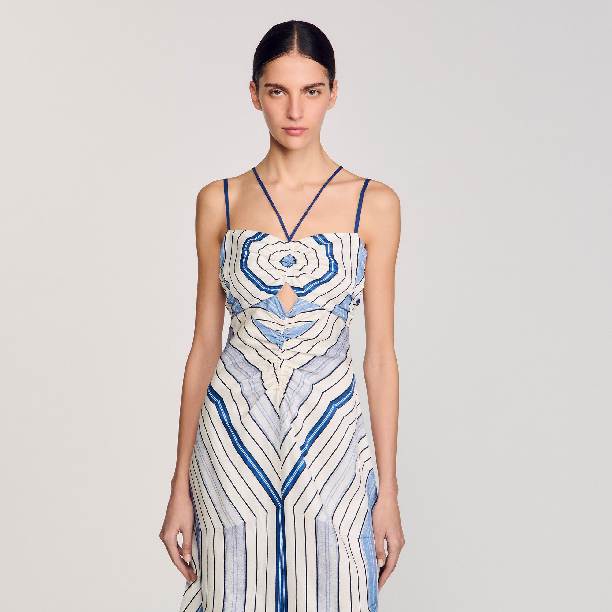 SPIRAL-MOTIF MAXI DRESS - 4