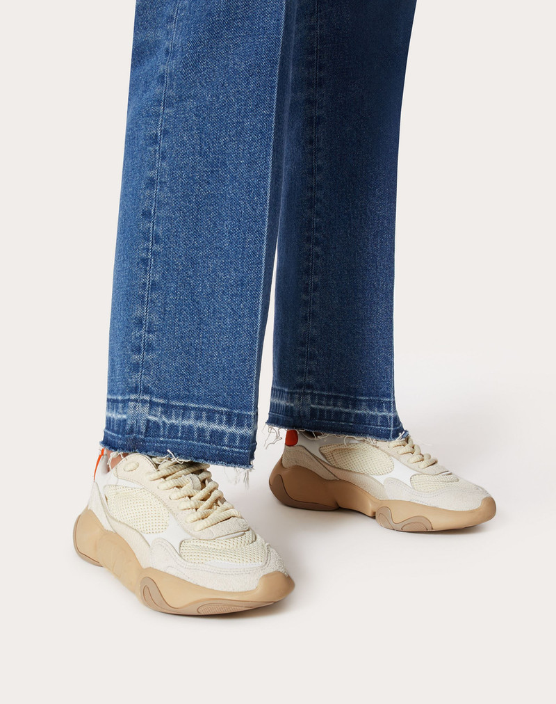 Valentino VALENTINO GARAVANI BUBBLEBACK MESH AND SUEDE SNEAKER outlook