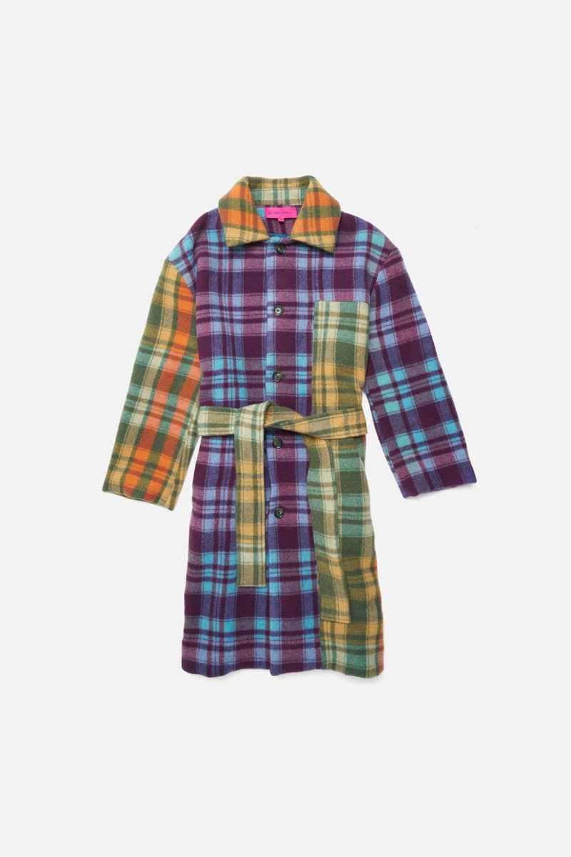 FELT CHECK PATCHWORK COAT 1
