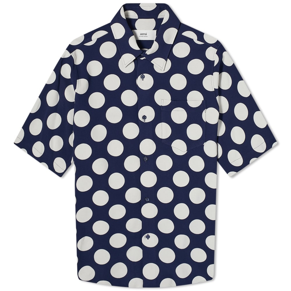 AMI Short Sleeve Polka Dot Shirt - 1