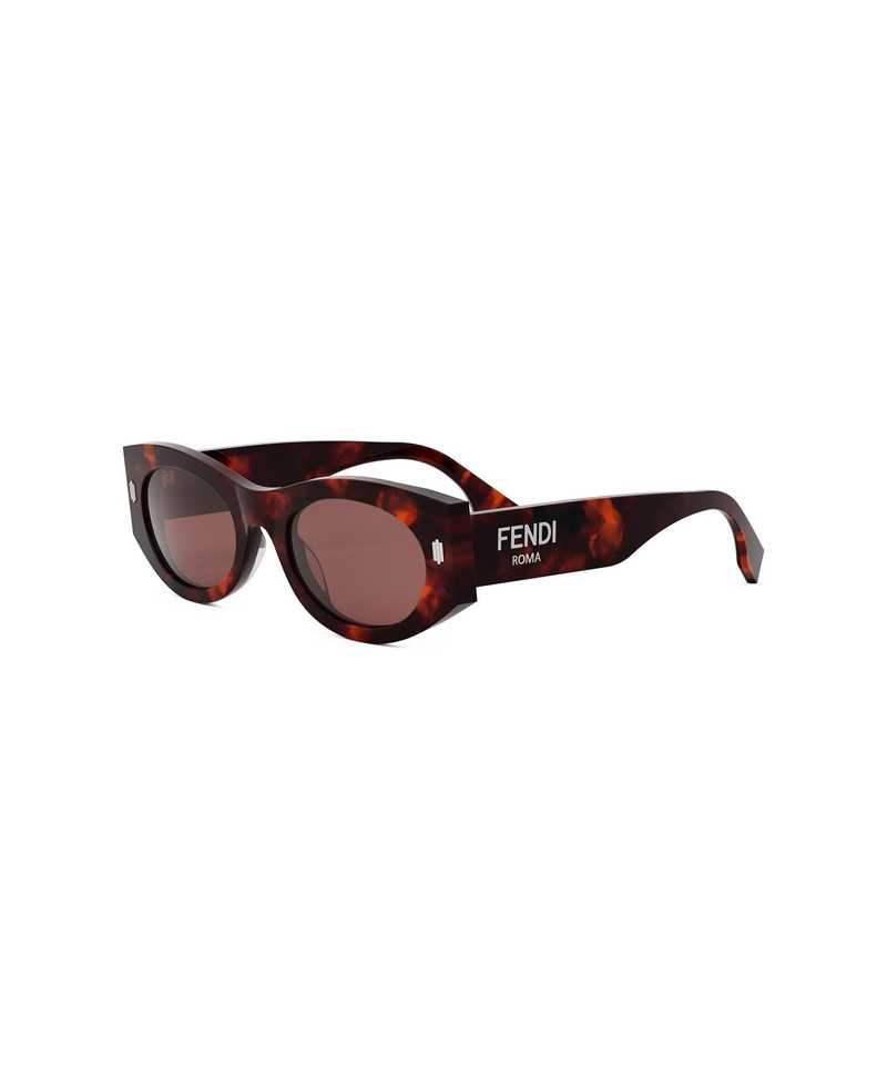 FENDI Fendi Fe40125i Fendi Roma 54s Havana Rosso Sunglasses outlook