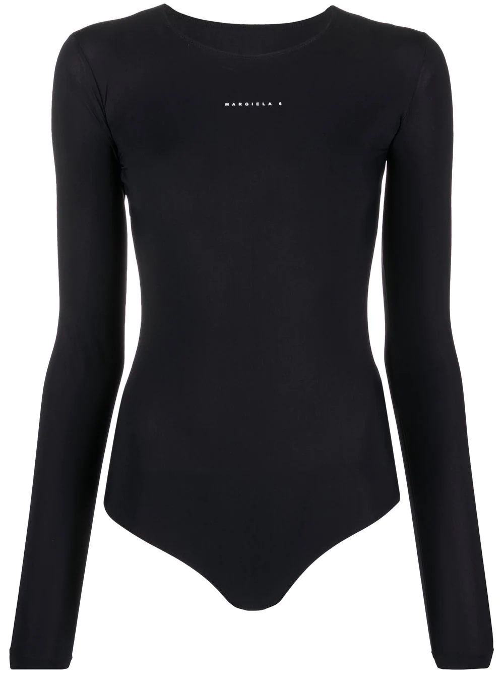 contrast-stitch long-sleeve bodysuit - 1