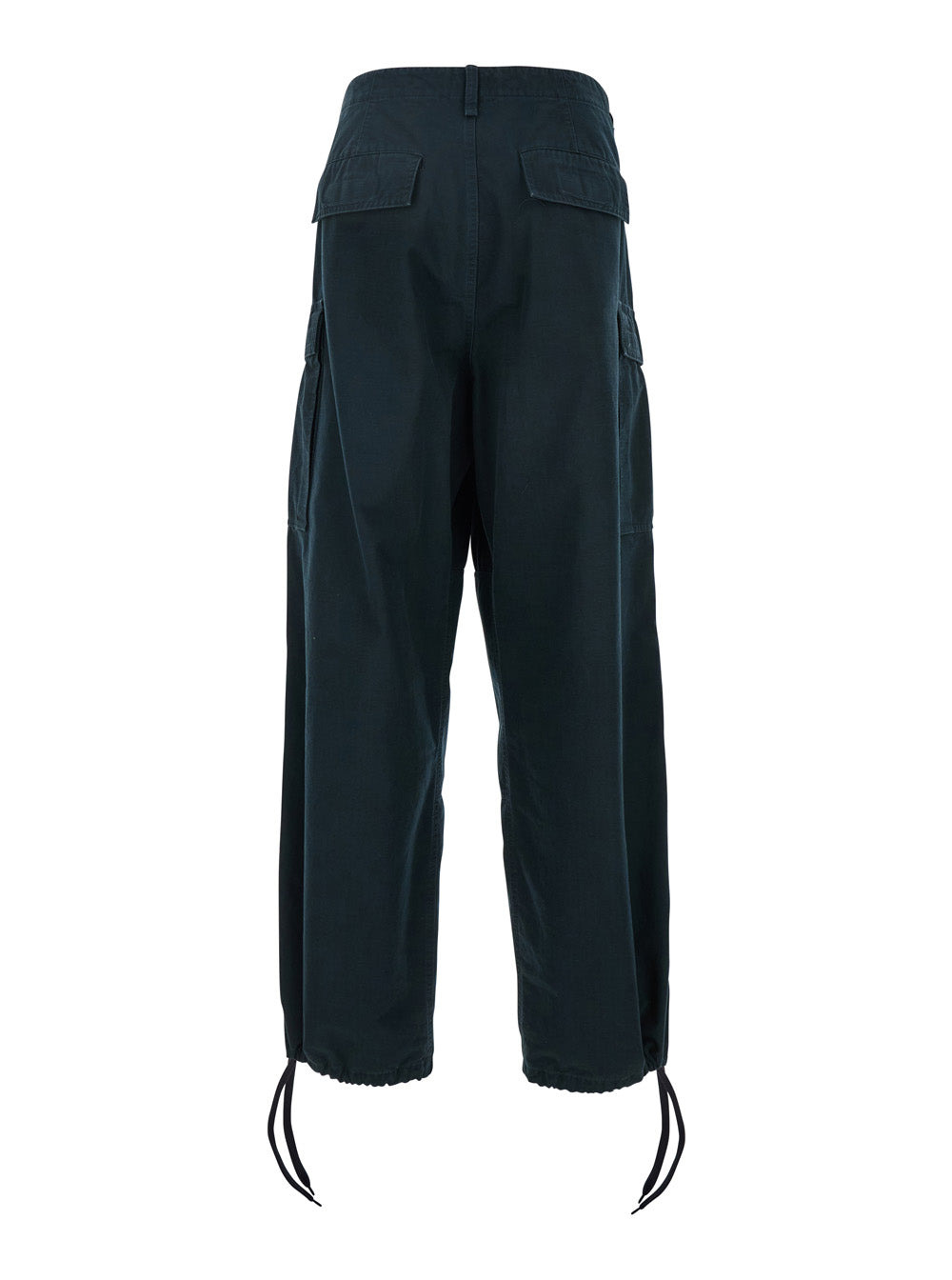 Balenciaga Men Blue Pants With Drawstring Waist And Cargo Pockets In Cotton Man - 2