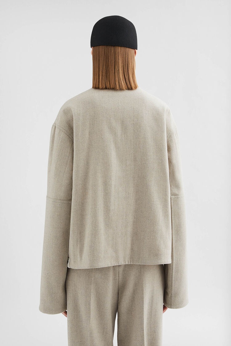 Felt Wool Padded Blouson - 4