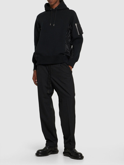 sacai Cotton blend hoodie outlook