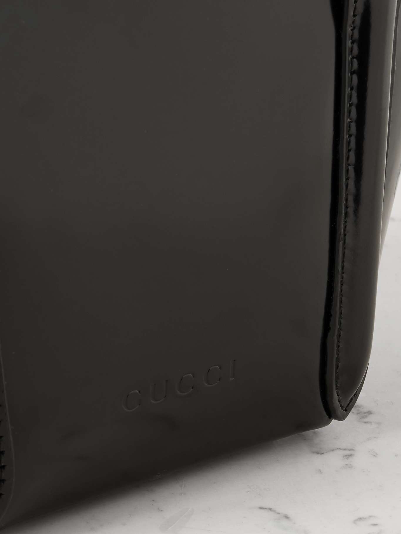 Leather tote Black - 4