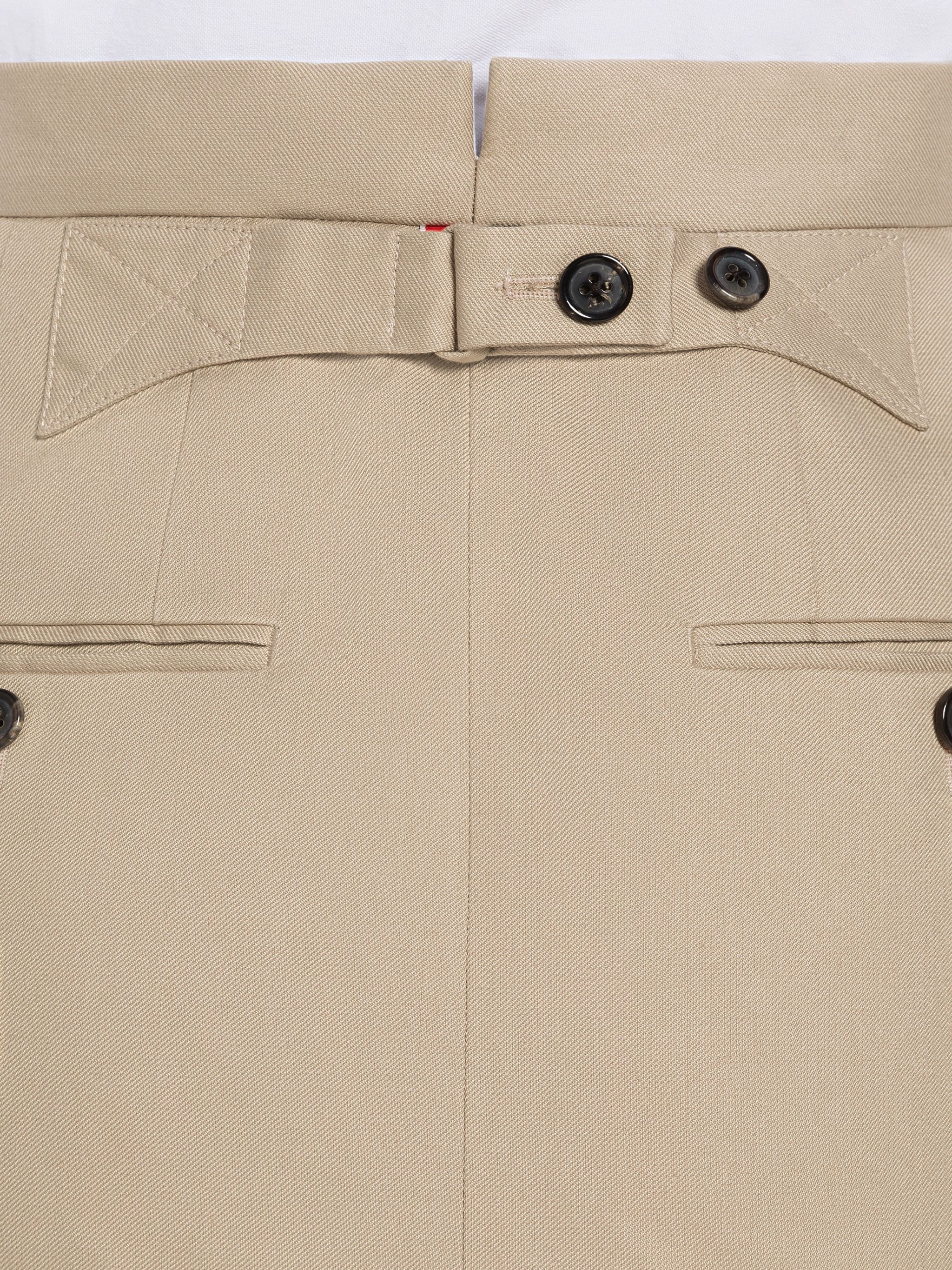 Cotton Twill Single Pleat 4-Bar Skirt - 6