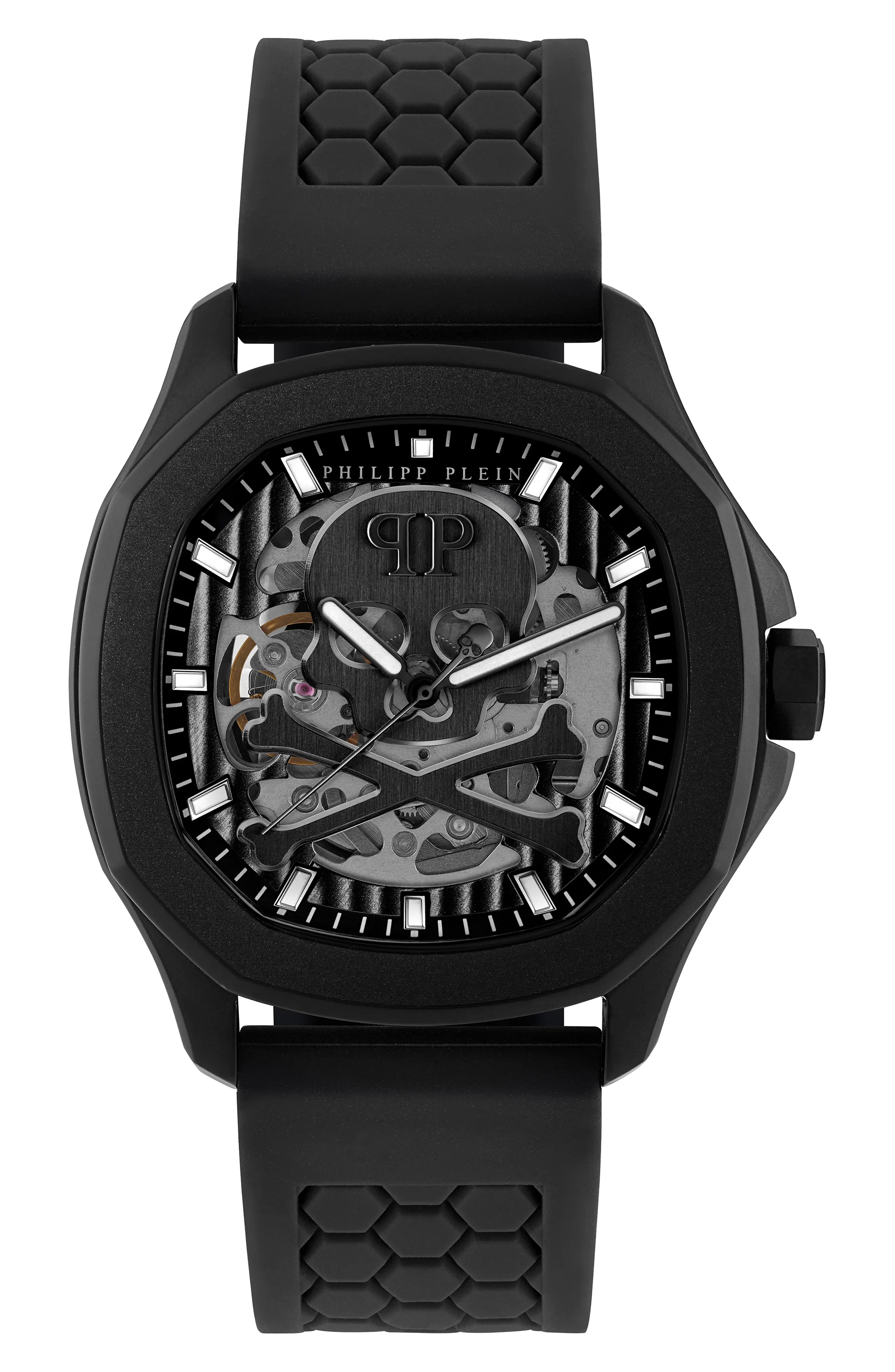 Skeleton Spectre Silicone Strap Watch, 42mm - 1