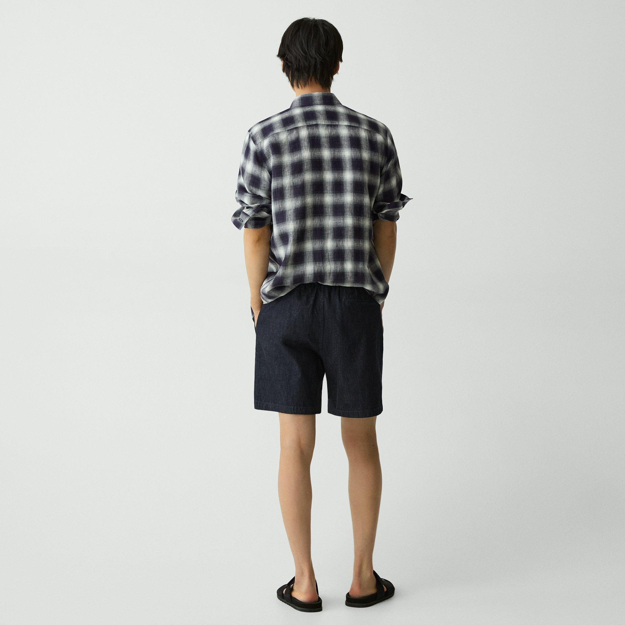 Drawstring Pull-On Short in Summer Denim - 4