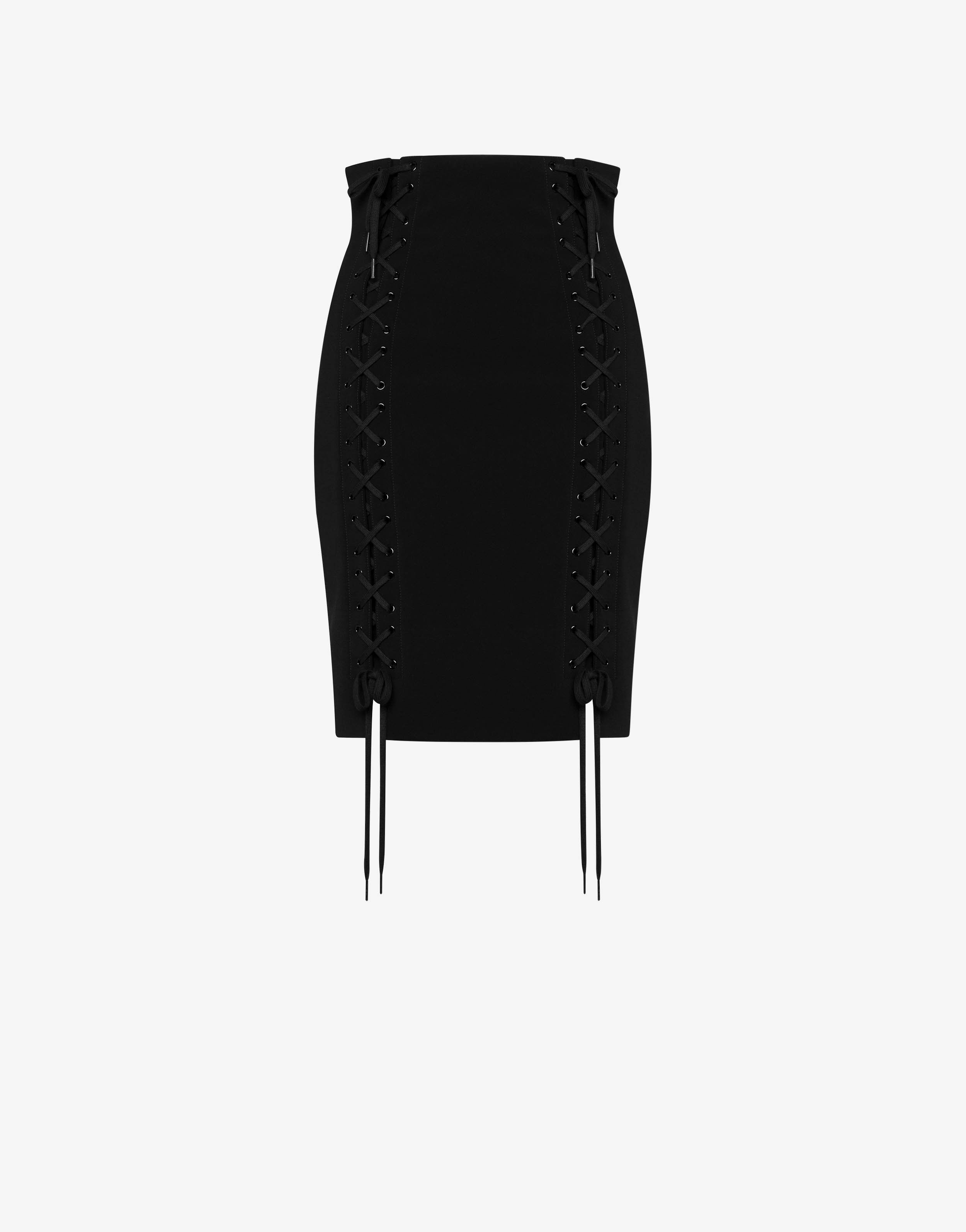 BONDAGE LACING CRÊPE SKIRT - 1