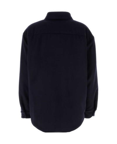 Miu Miu Midnight Blue Wool Blend Down Jacket outlook