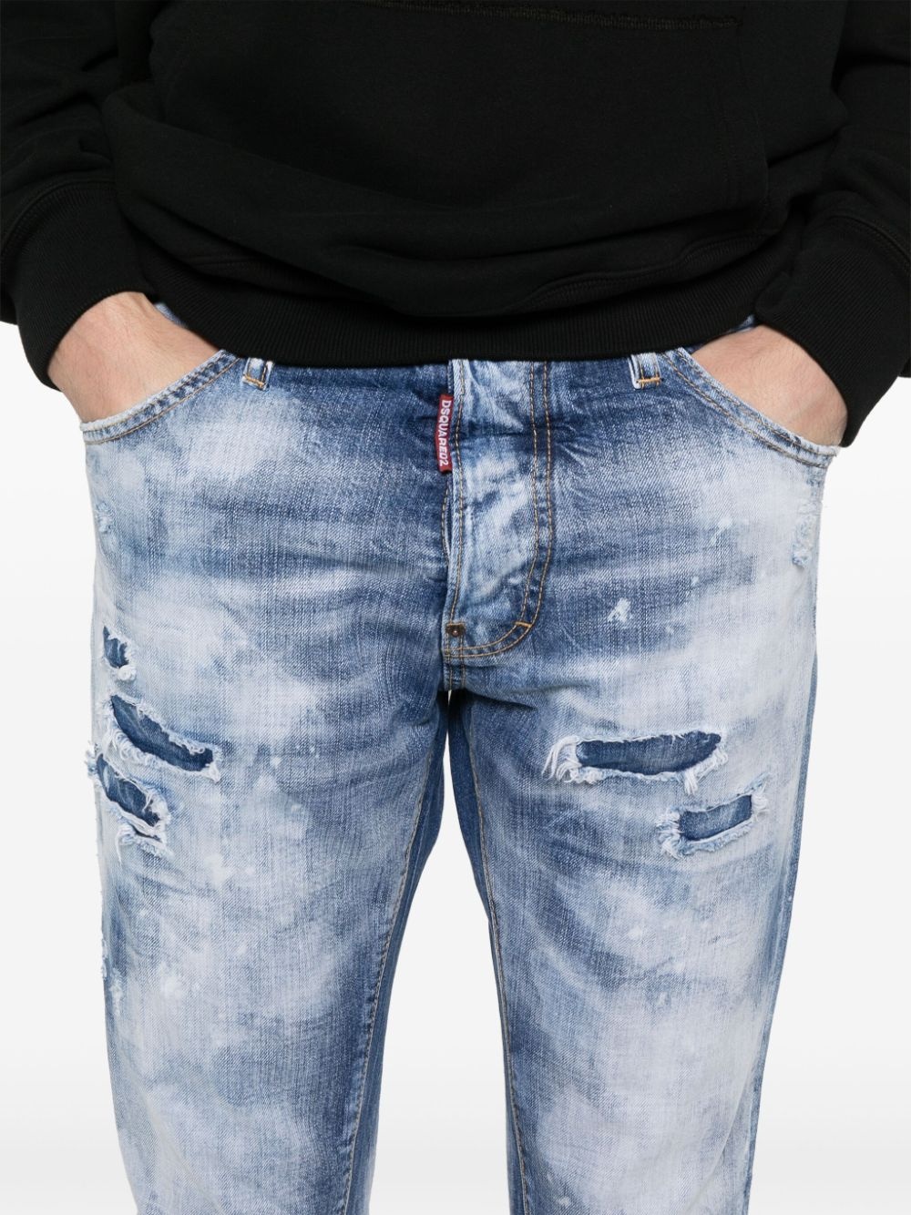 Light Everglades patch-detail jeans - 5