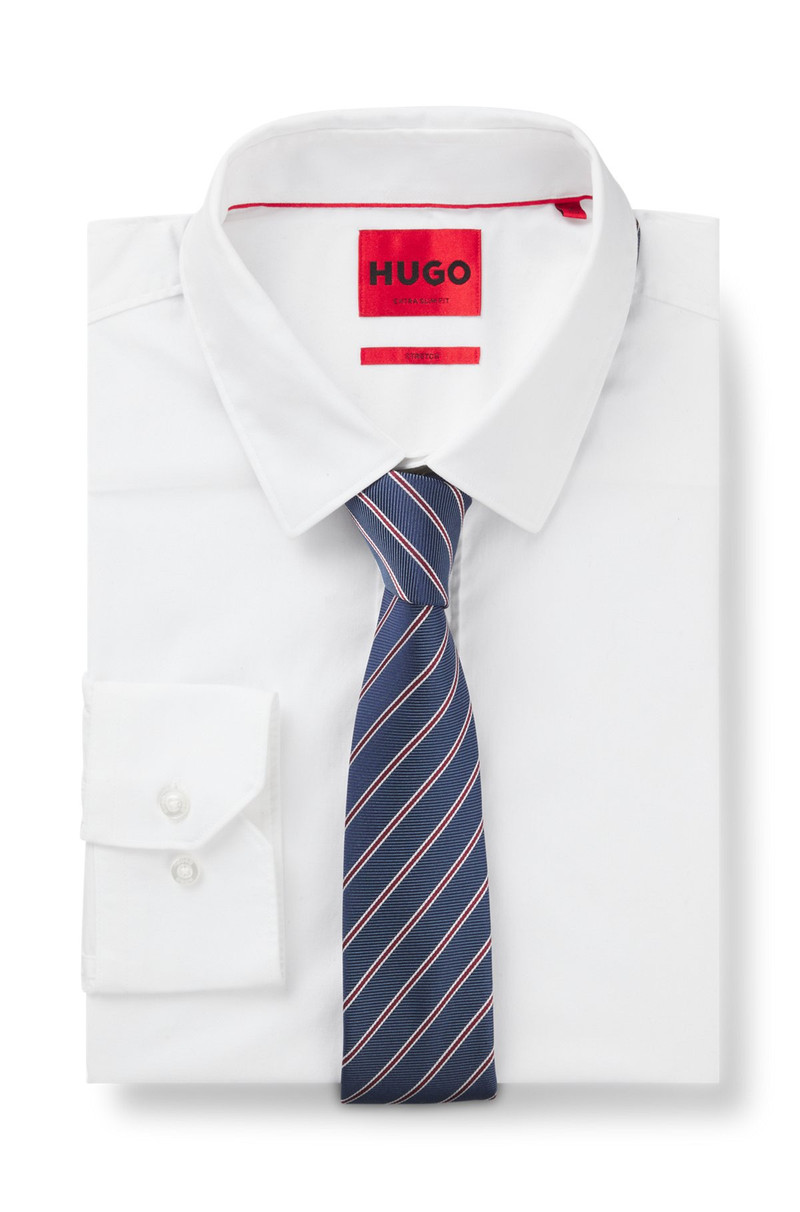 DIAGONAL-STRIPE TIE IN SILK 3