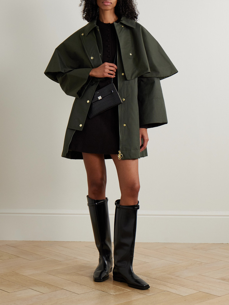 Barbour Fia Cape-effect Cotton-blend Twill Jacket outlook