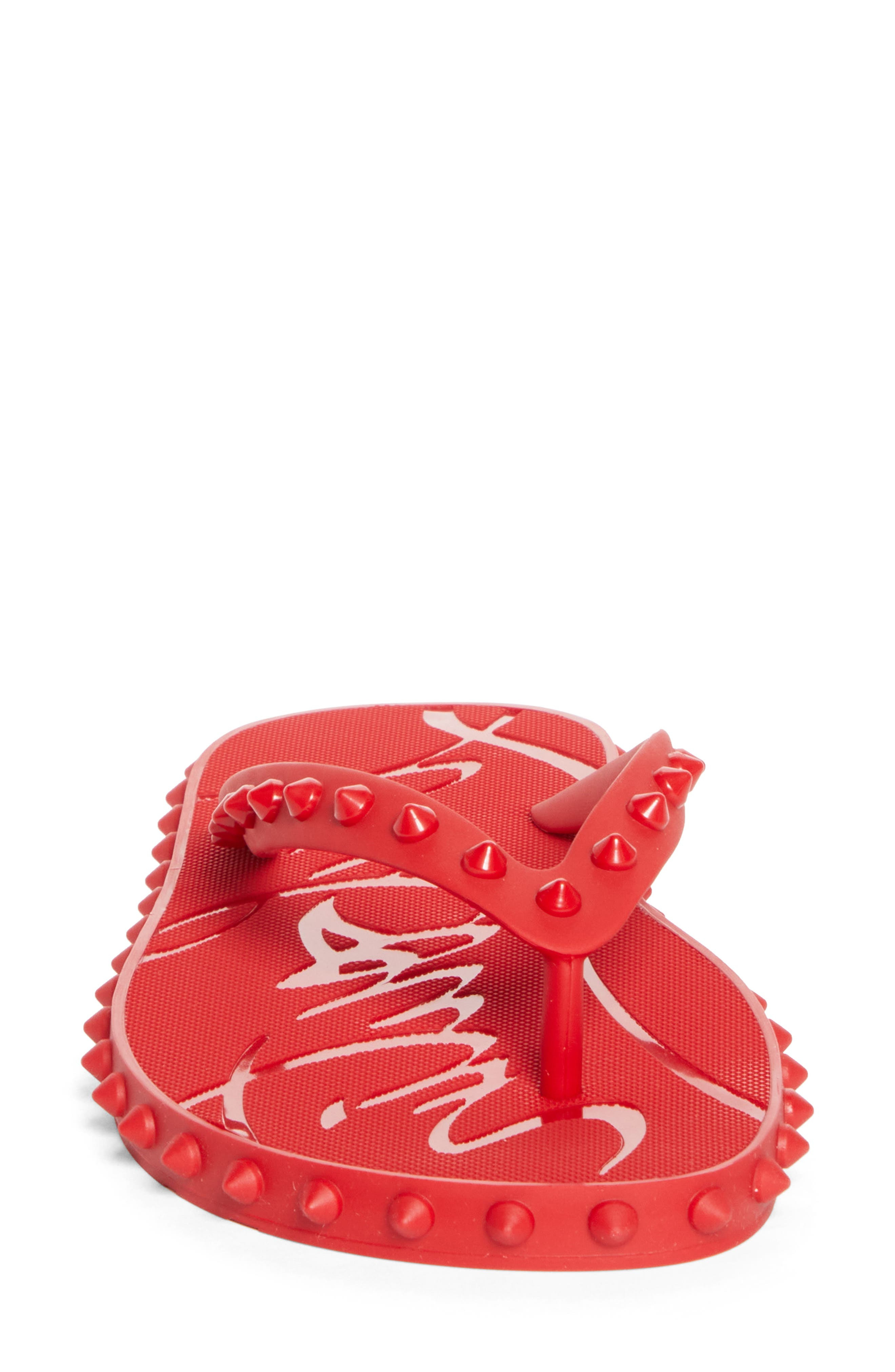 Christian Louboutin Super Loubi Flip Flop in Red at Nordstrom - 4