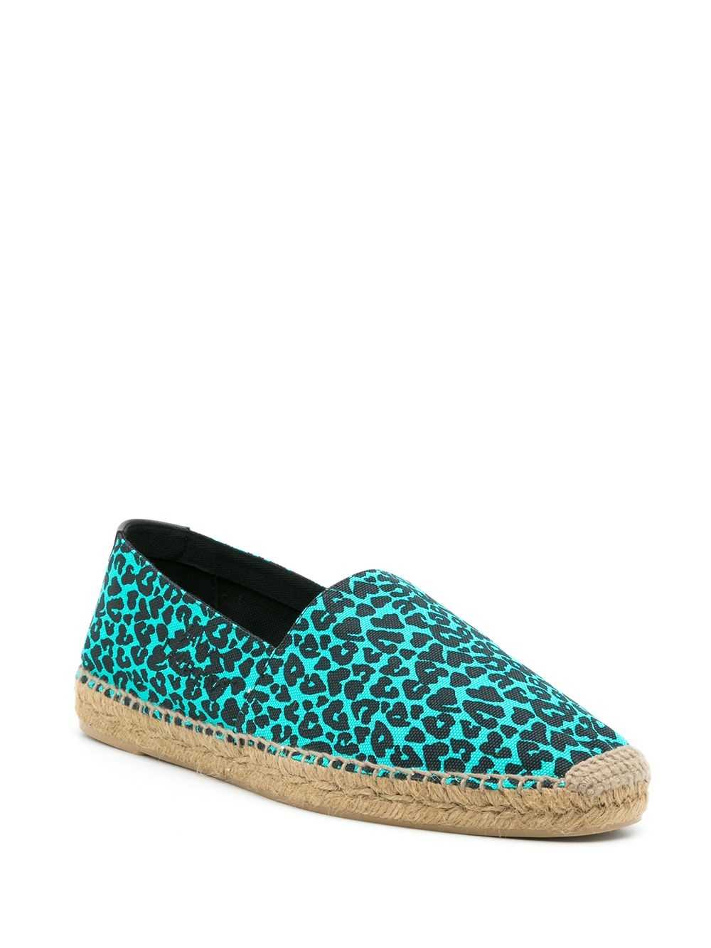 leopard print logo-patch espadrilles - 2