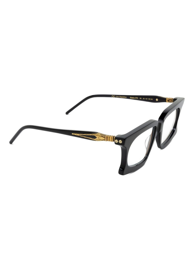 Kuboraum D73 geometric gold-detail glasses outlook