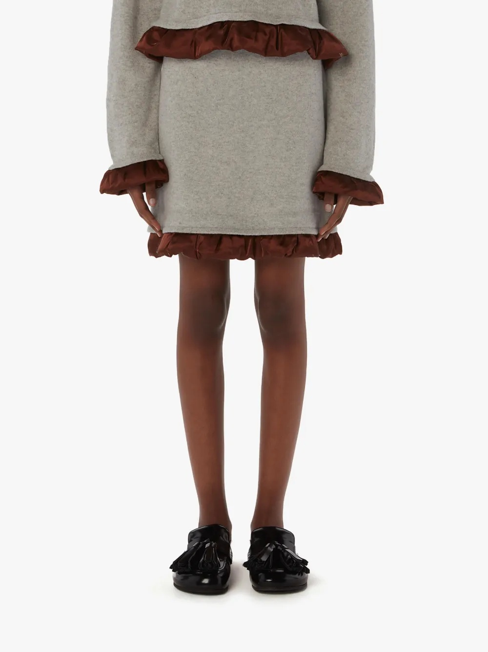 MINI SKIRT WITH SATIN DETAILS - 2
