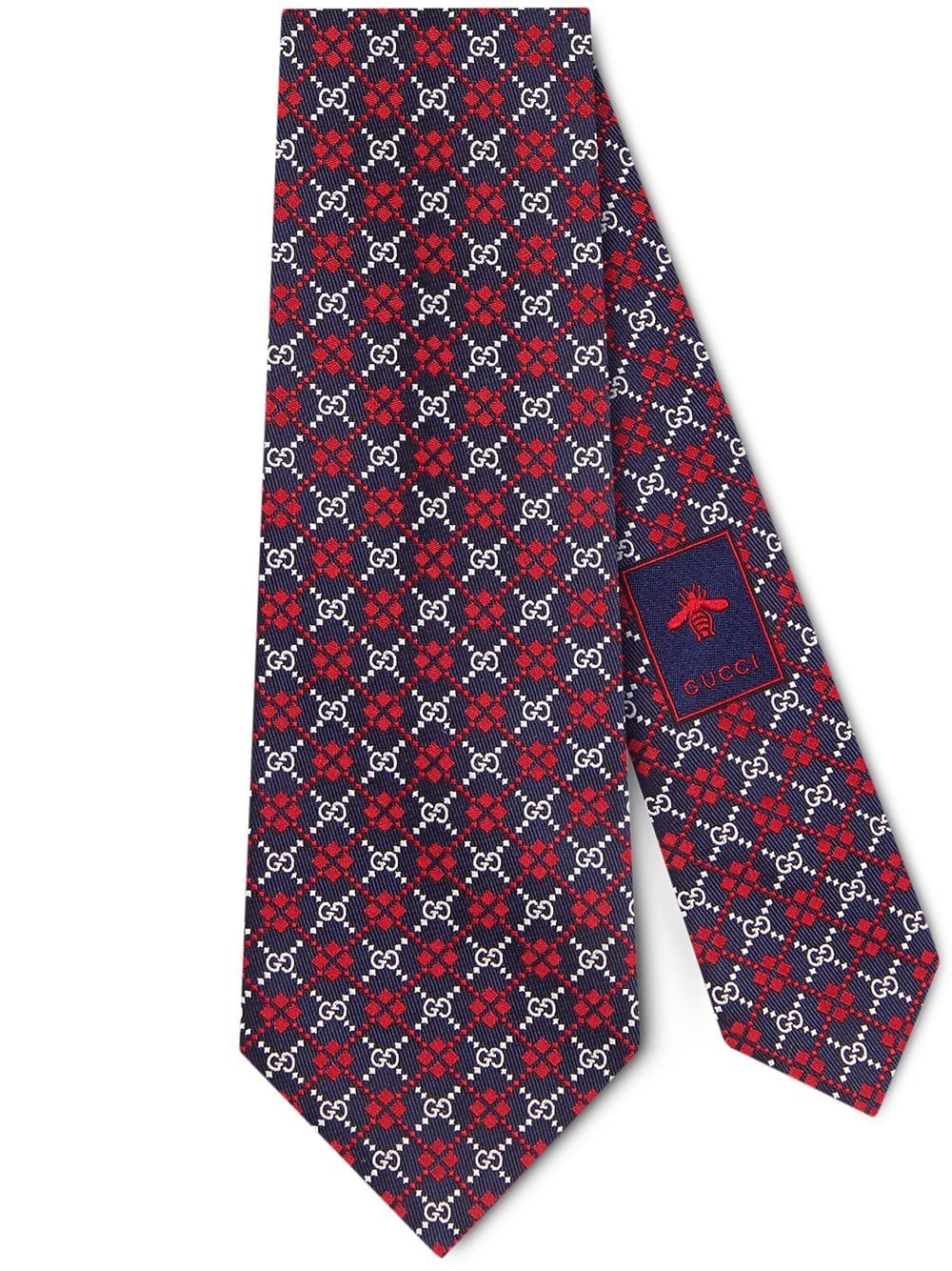 GG diamond silk tie - 1