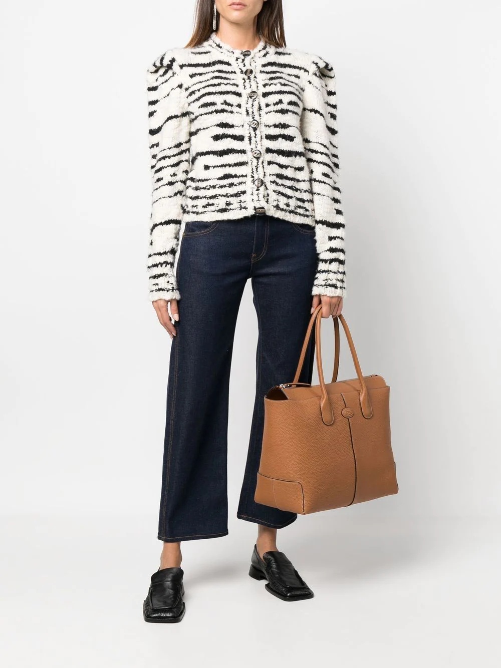 logo-patch leather tote bag - 2