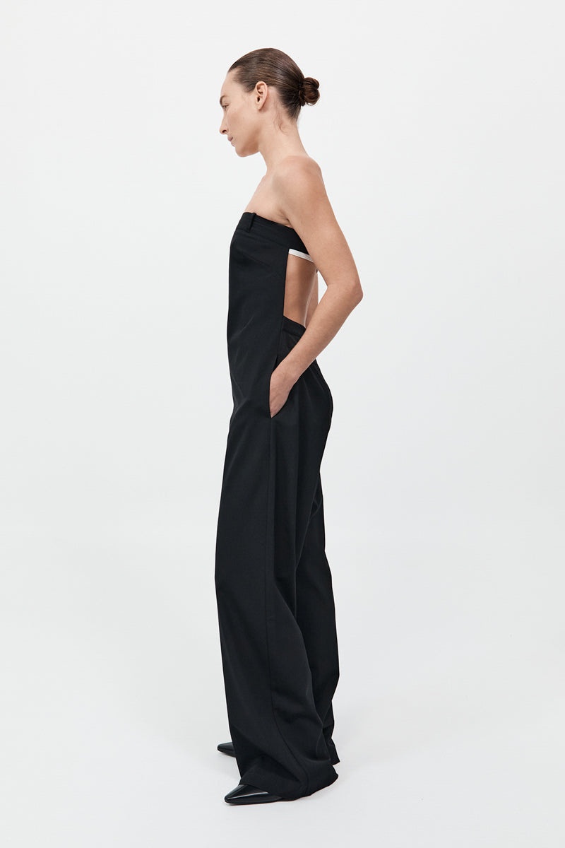 Deconstructed Tailored Jumpsuit - Black - 6
