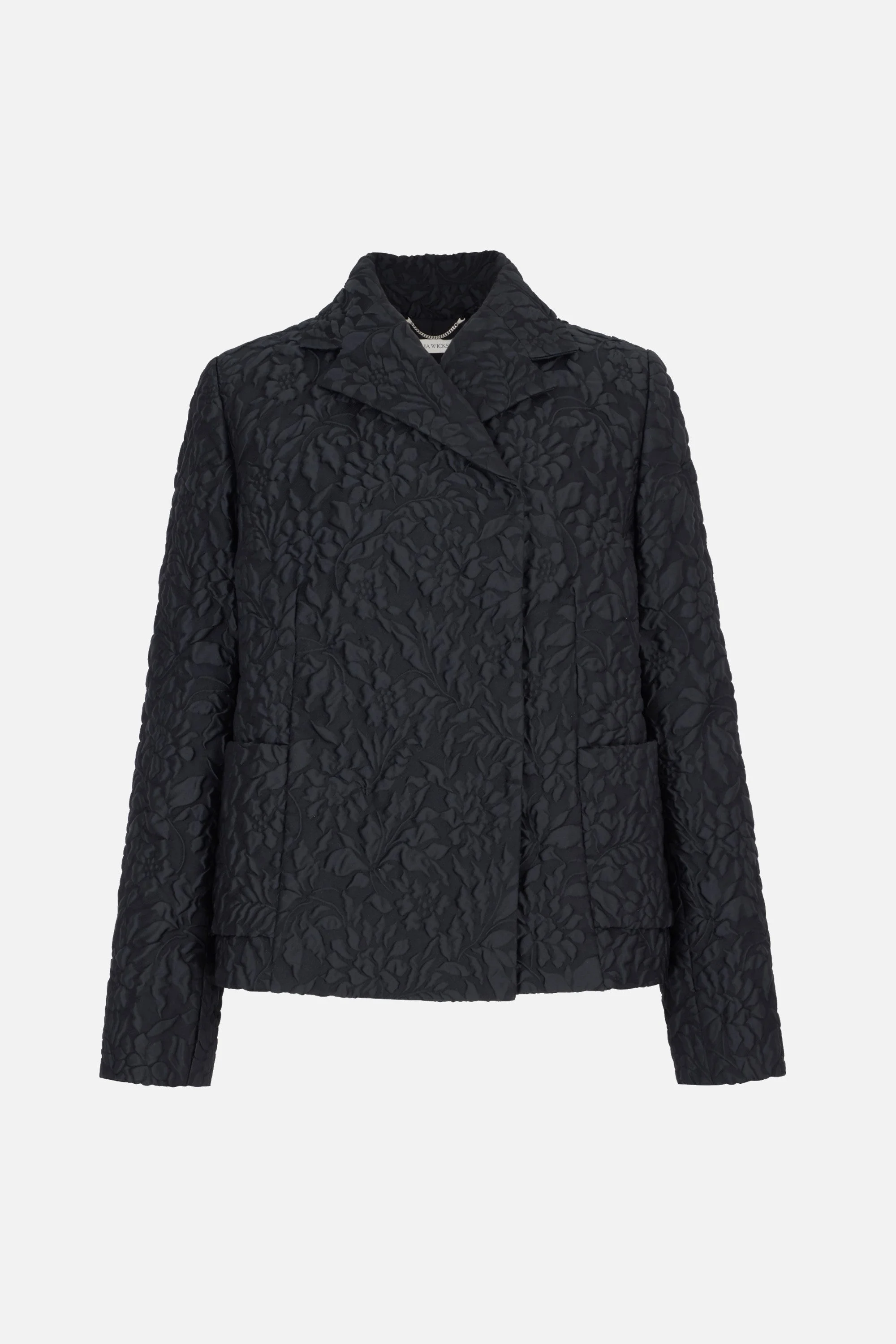 Feyi Jacket In Black Double Warp Floral - 1