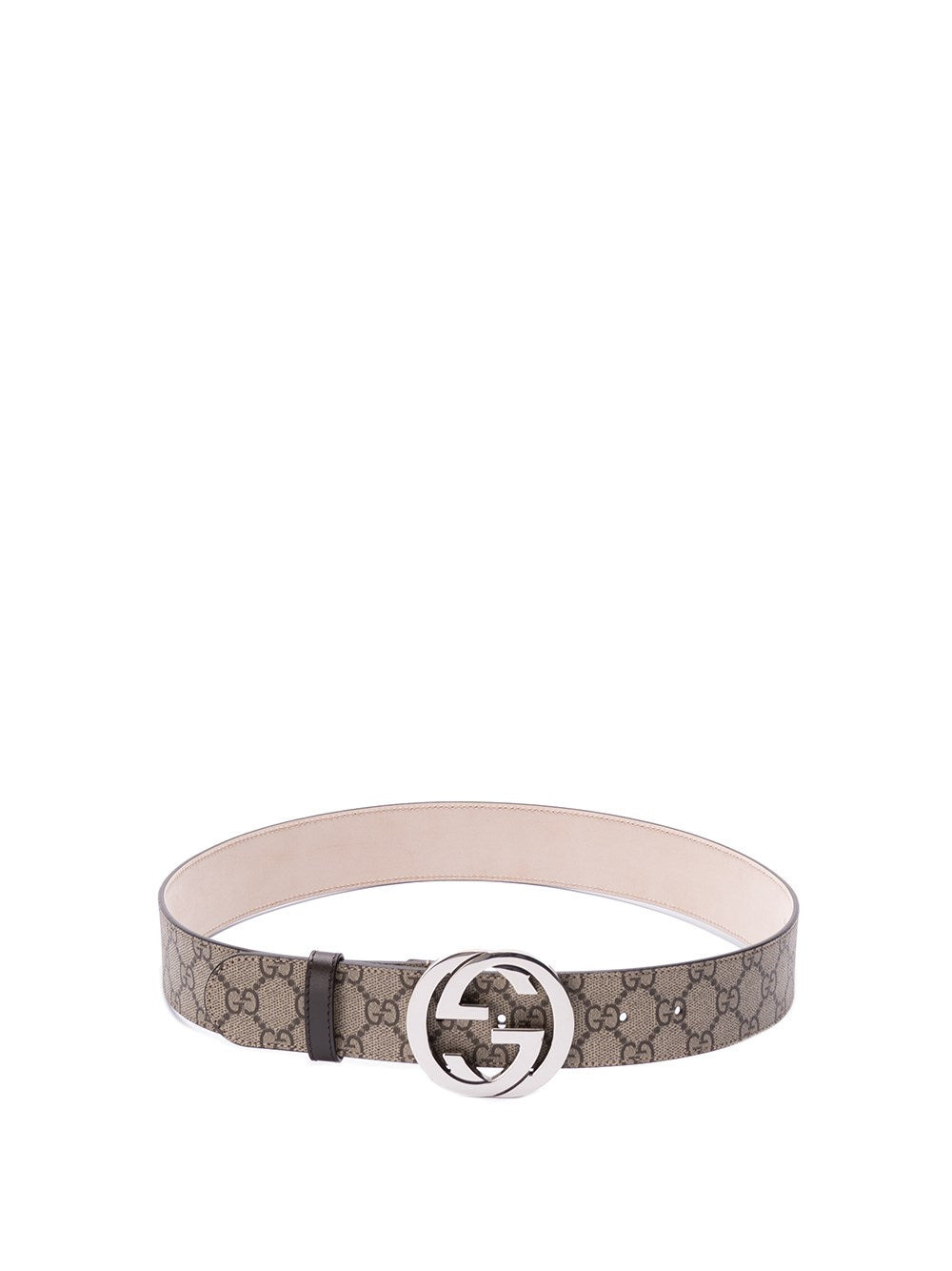 Gucci Men `Gg` Belt With `Interlocking G` Buckle - 1